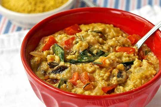 Овсянка с овощами